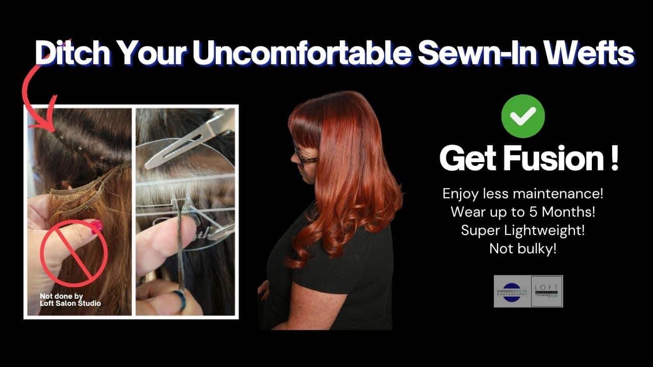 Sewn-in wefts versus fusion extensions